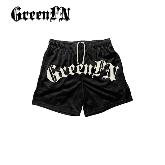 Green FN® Mesh Shorts Black